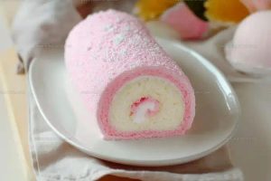 Airy Cotton Candy Swiss Roll Cake Recipe