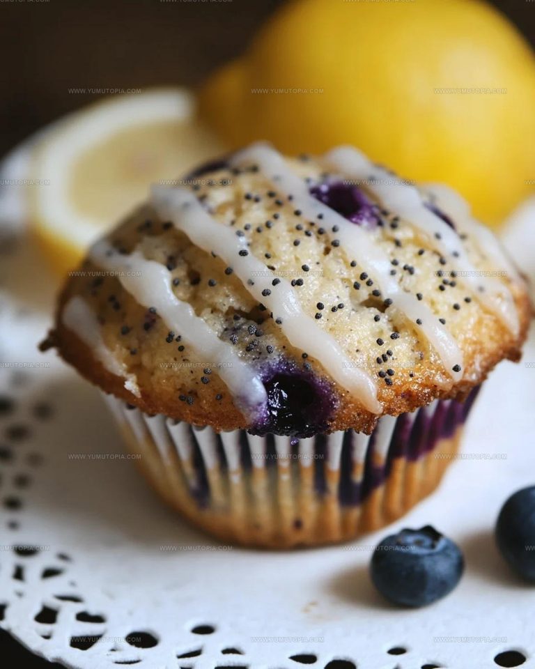 Blueberry Lemon Poppy Seed Sourdough Muffins Recipe