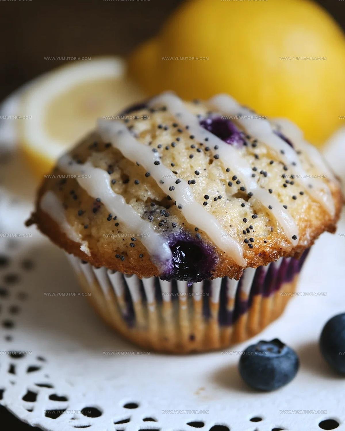 Blueberry Lemon Poppy Seed Sourdough Muffins Recipe