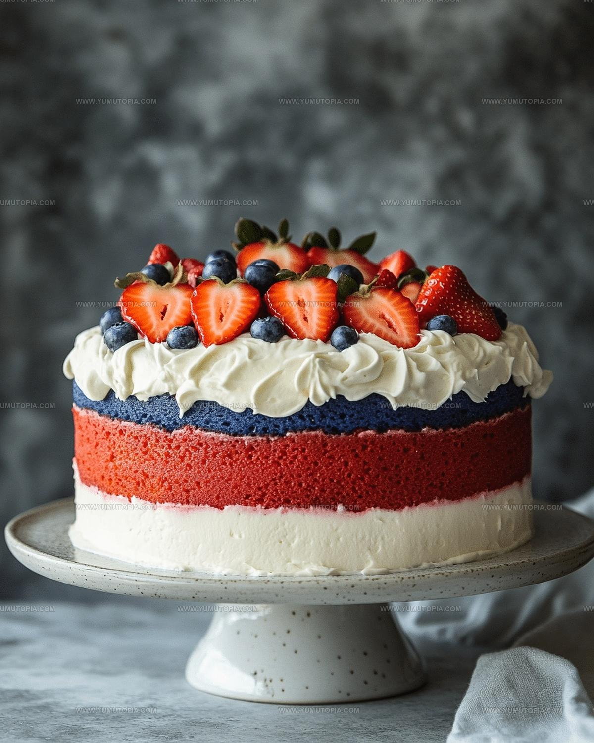 Red White And Blue Flag Cake Recipe