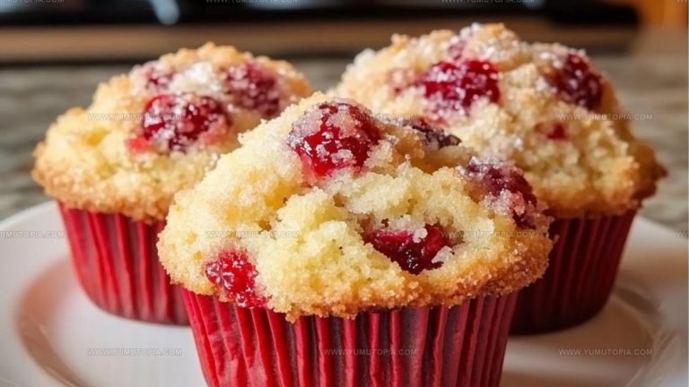 Crumble-Topped Cherry Cobbler Muffins Recipe