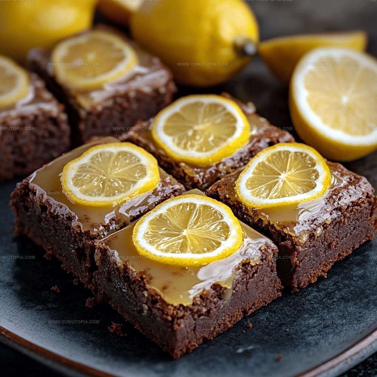 Bright Lemon Brownies with Glaze Recipe
