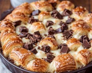 Family-Style Chocolate Croissant Breakfast Bake Recipe