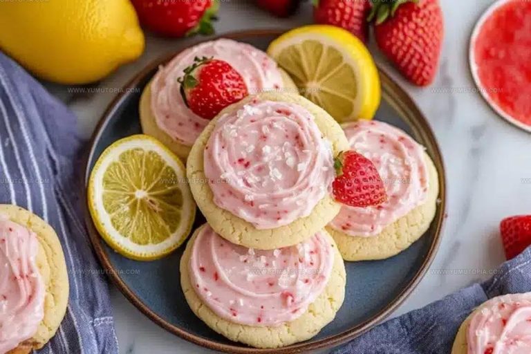 Zingy Strawberry Lemonade Cookies Recipe