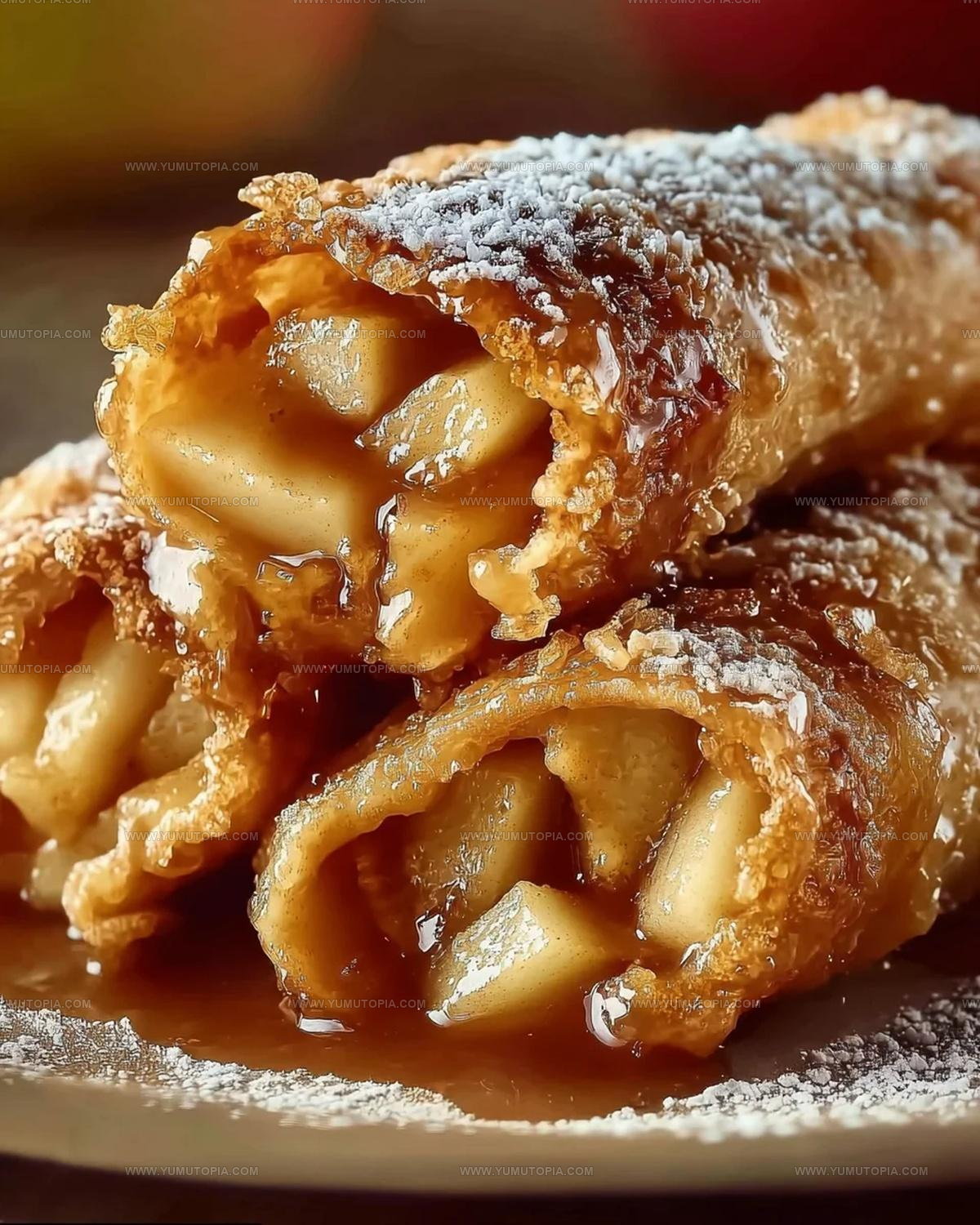 Crispy Fried Apple Pie Egg Rolls Recipe