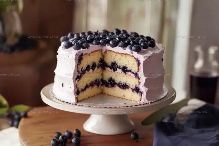Fluffy Blueberry Chiffon Cake Recipe