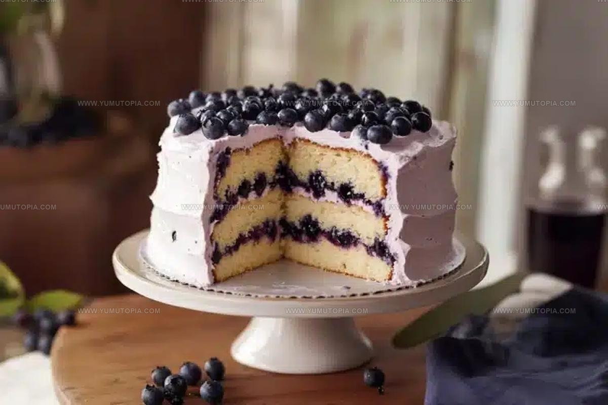 Fluffy Blueberry Chiffon Cake Recipe