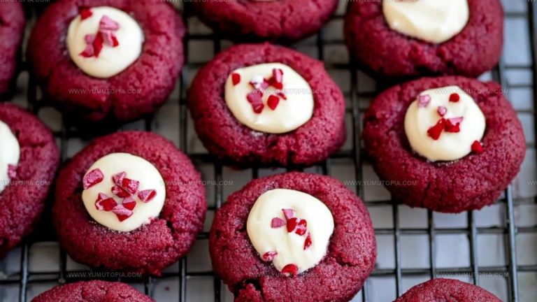Red Velvet Cream Cheese Thumbprint Cookies Recipe
