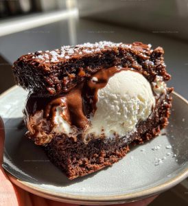 Chewy Brownie Ice Cream Sandwiches Recipe