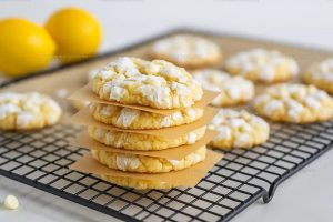 Lemon Crinkle Cookies with White Chocolate Recipe