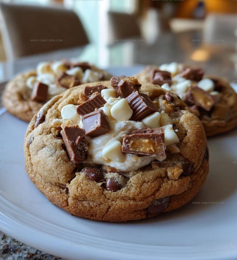 White Chocolate Reeses Cheesecake Cookies Recipe