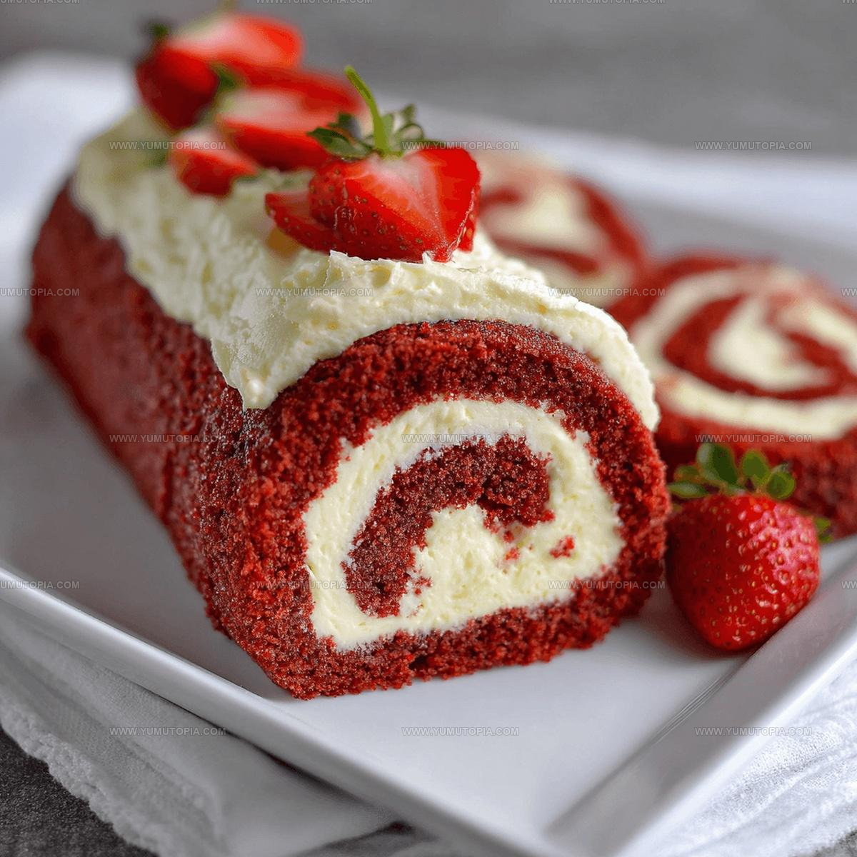 Cream Cheese Filled Red Velvet Cake Roll Recipe