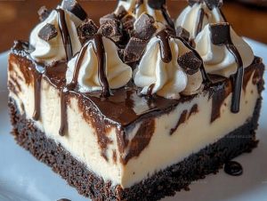 Loaded Hot Fudge Sundae Brownie Cheesecake Recipe