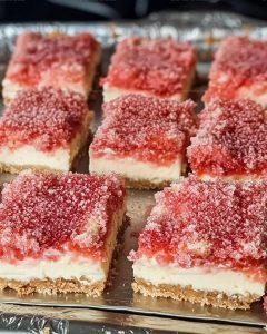 Strawberry Shortcake Cheesecake Bars Recipe