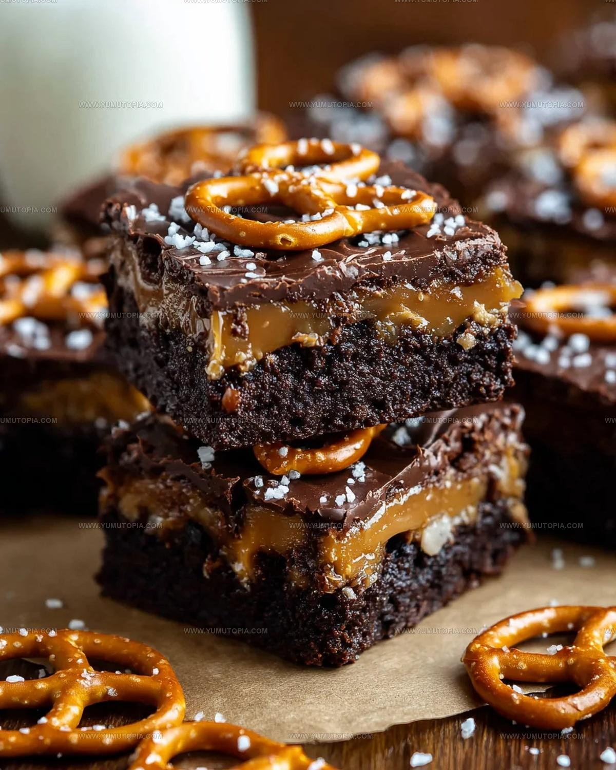 Salted Caramel Pretzel Brownies Recipe