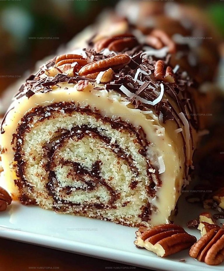 German Chocolate Roll Cake Recipe