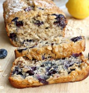 Oat-Studded Lemon Blueberry Bread Recipe