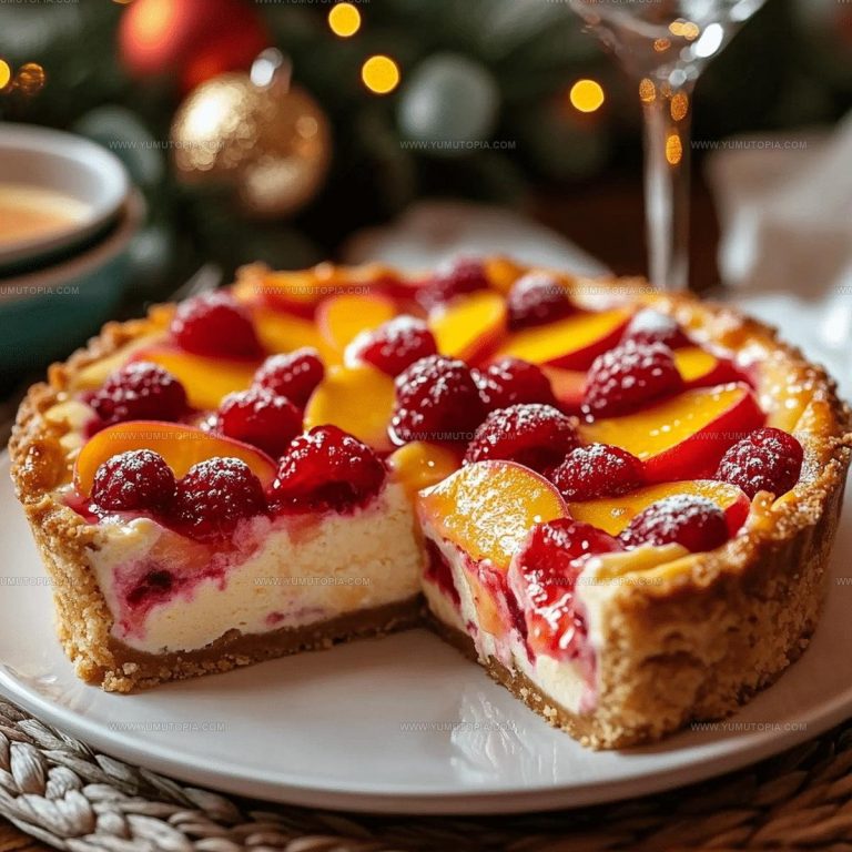 Bright Peach Raspberry Cheesecake Recipe