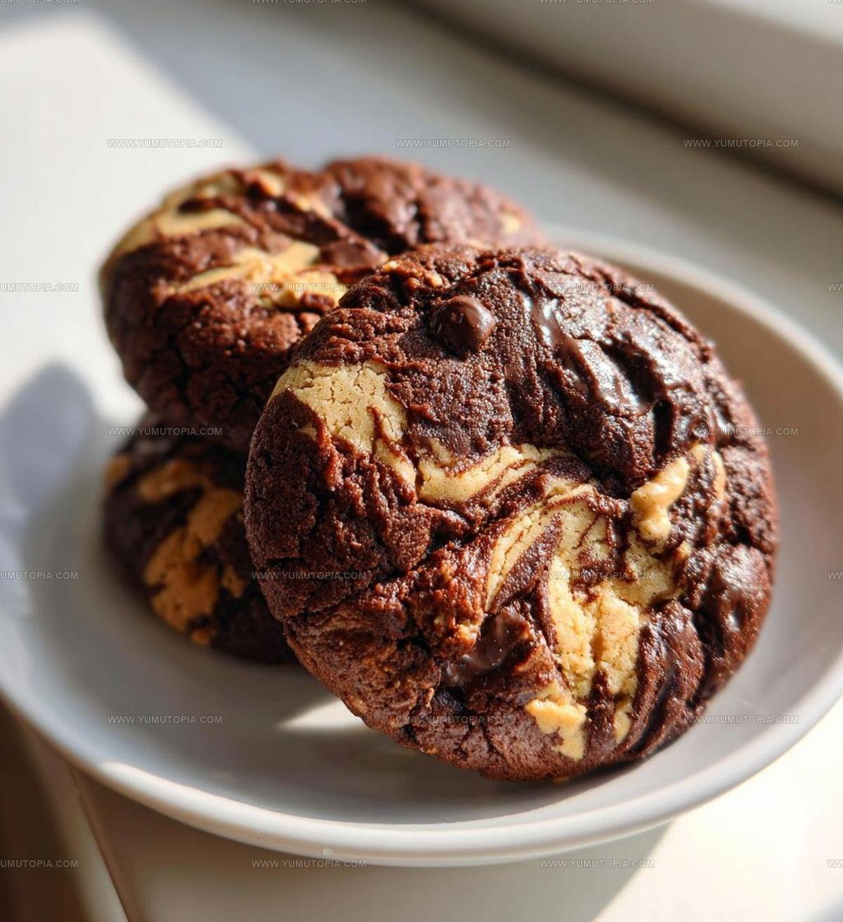 Swirled Peanut Butter Brownie Cookies Recipe