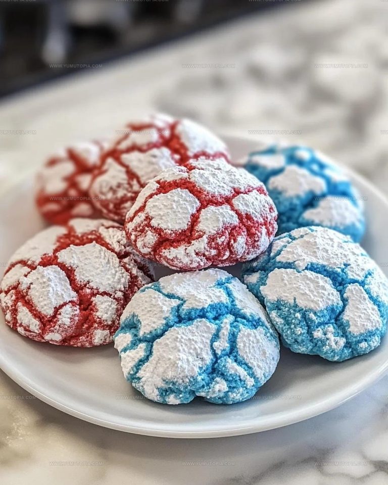 Red White And Blue Cake Mix Crinkle Cookies Recipe