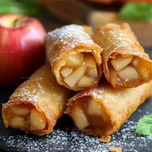 Crispy Dessert Apple Pie Egg Rolls Recipe