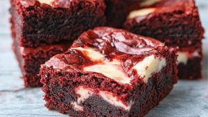 Cream Cheese Swirled Red Velvet Brownies Recipe