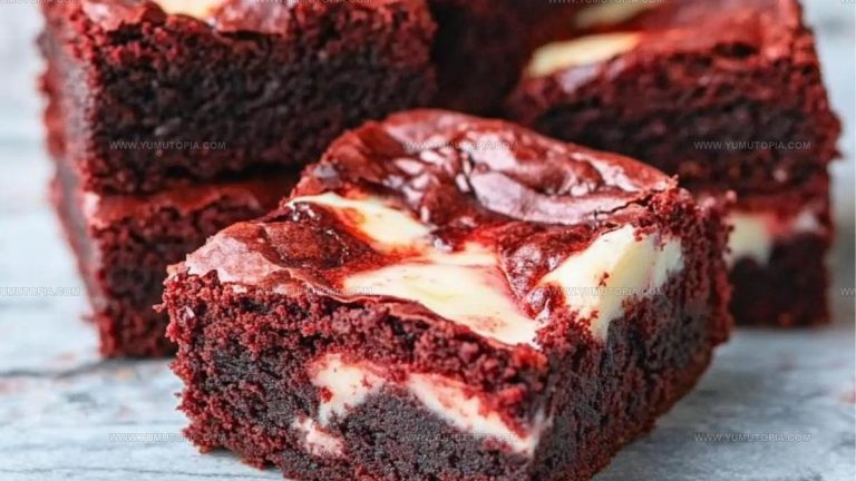 Cream Cheese Swirled Red Velvet Brownies Recipe
