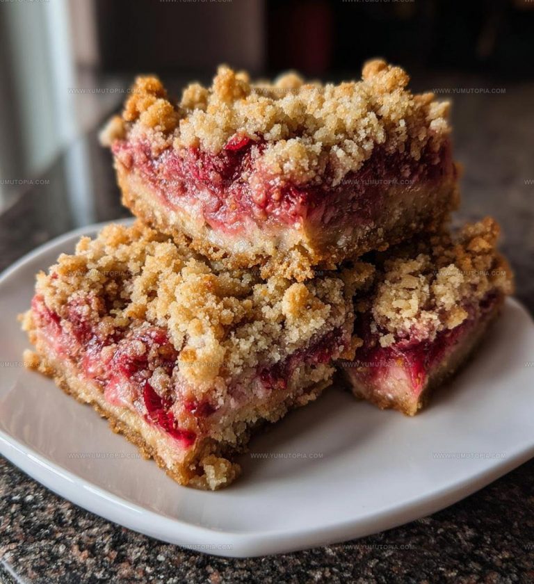 Strawberry Rhubarb Crumb Bars Recipe