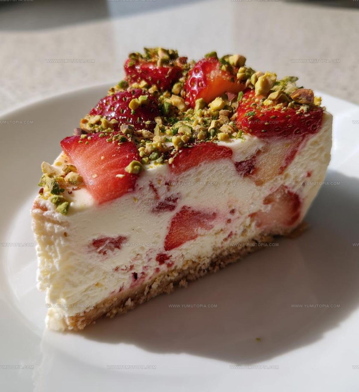 Strawberry Pistachio Cheesecake Recipe