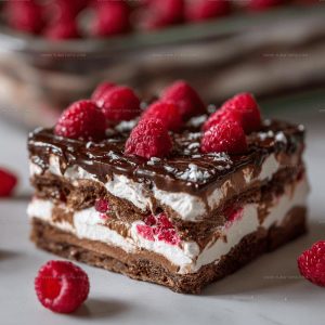 Chilled Raspberry Chocolate Dessert Lasagna Recipe