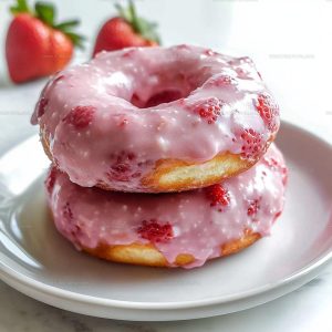 Strawberry Cake Donuts Recipe