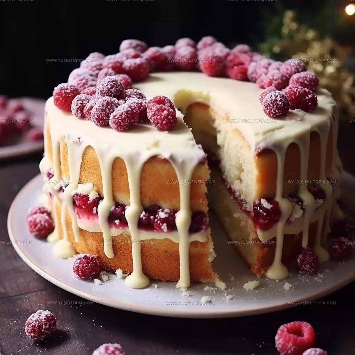 Layered White Chocolate Raspberry Cake Recipe