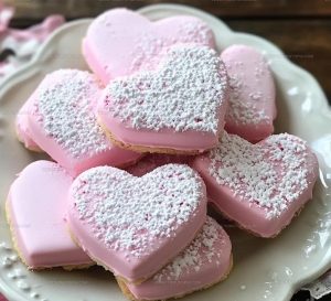 Pink Velvet Heart Cookies Recipe