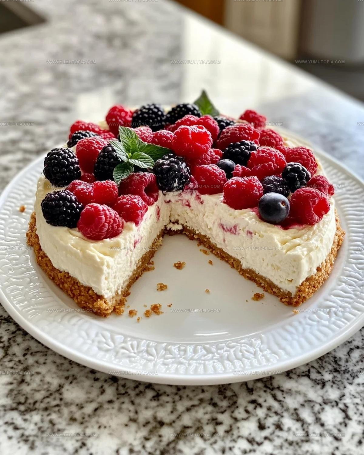 Berry Cottage Cheese Cheesecake Recipe