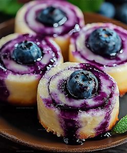 Swirled Blueberry Cheesecake Rolls Recipe