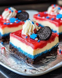 Red White and Blue Cheesecake Bars Recipe