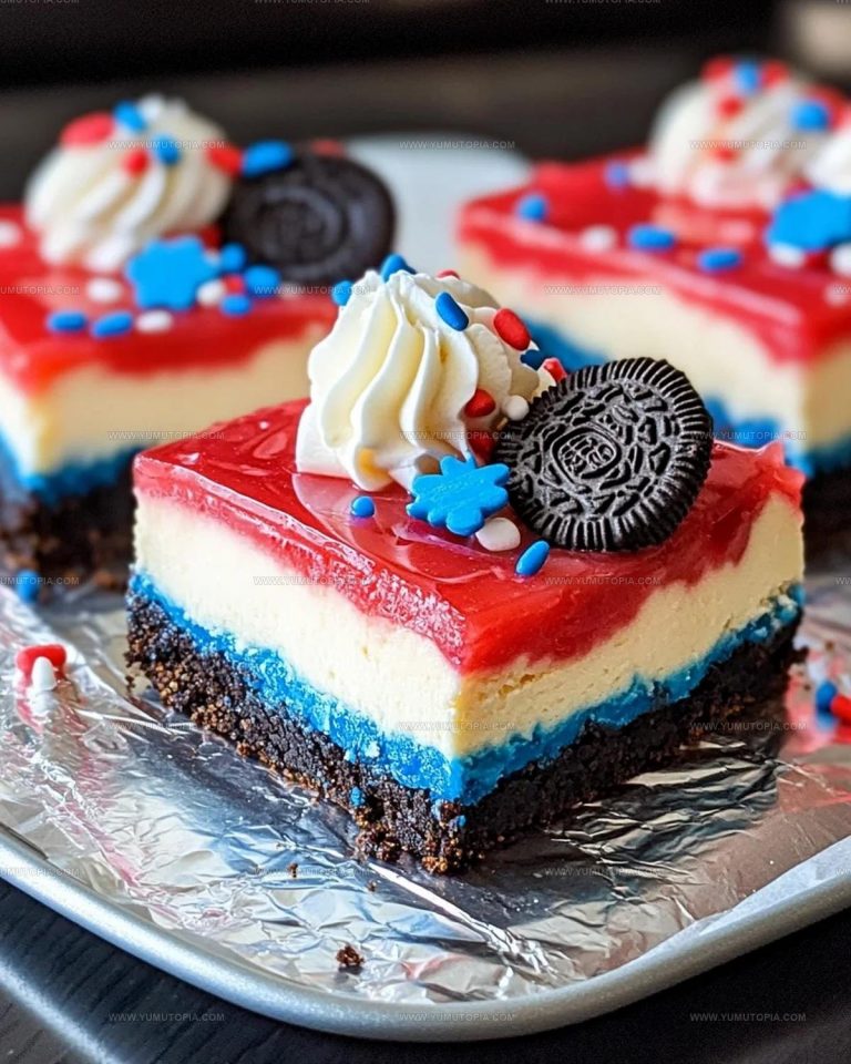 Red White and Blue Cheesecake Bars Recipe