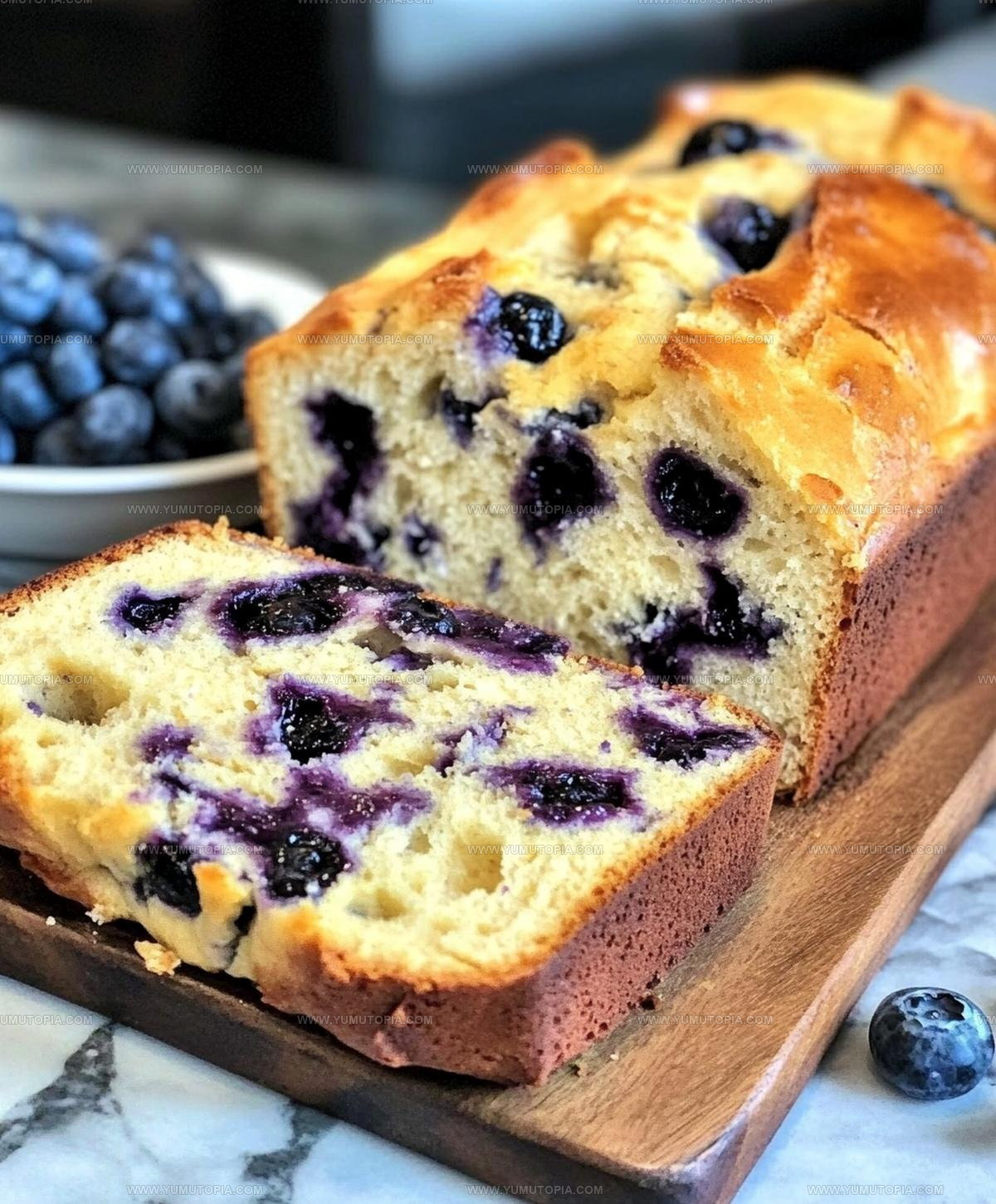Zest Brightened Blueberry Cream Cheese Bread Recipe