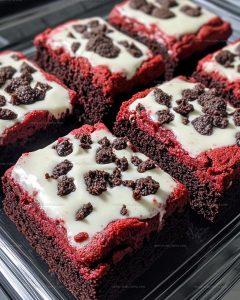 Red Velvet Brownies With Cookies And Cream Recipe