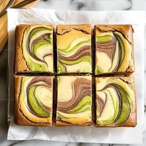 Pistachio Blondies Swirled With Cheesecake Recipe