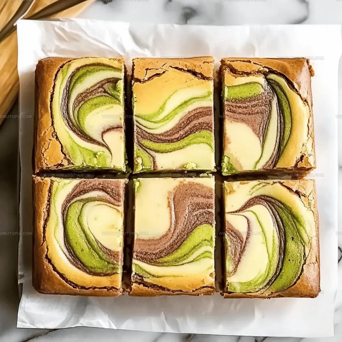 Pistachio Blondies Swirled With Cheesecake Recipe