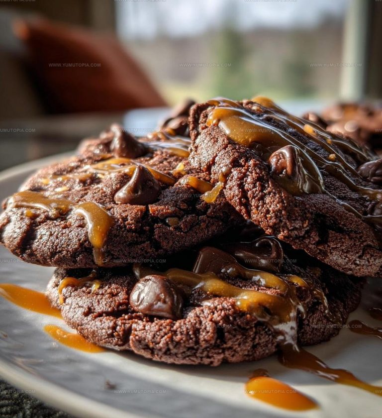 Double Chocolate Salted Caramel Cookies Recipe