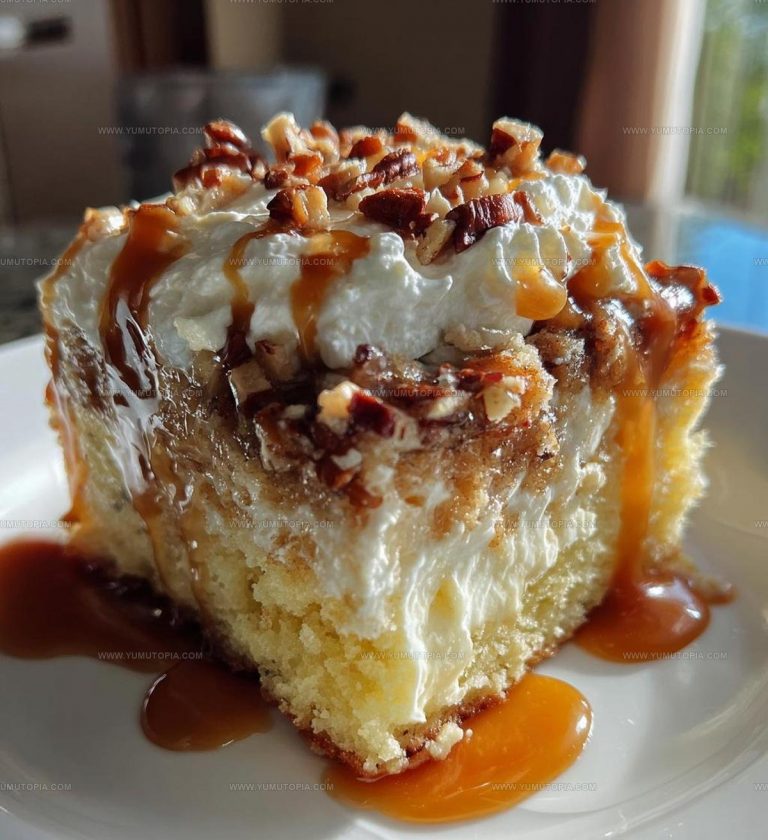 Butter Pecan Praline Poke Cake Recipe