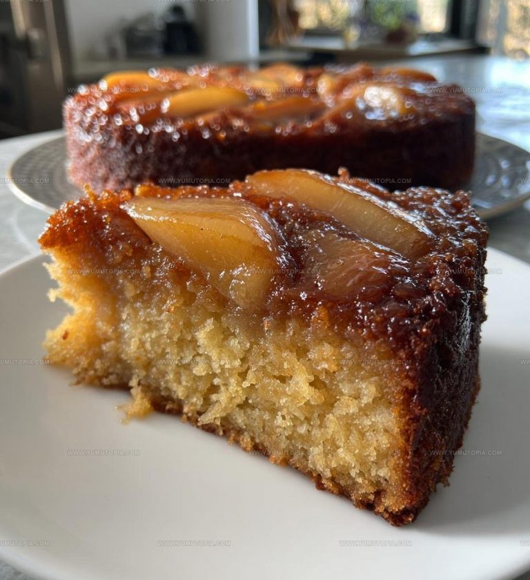 Cinnamon-Spiced Pear Upside Down Cake Recipe