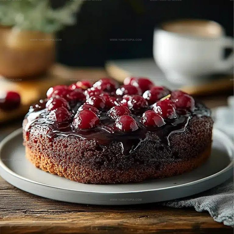 Chocolate Cherry Upside Down Cake Recipe