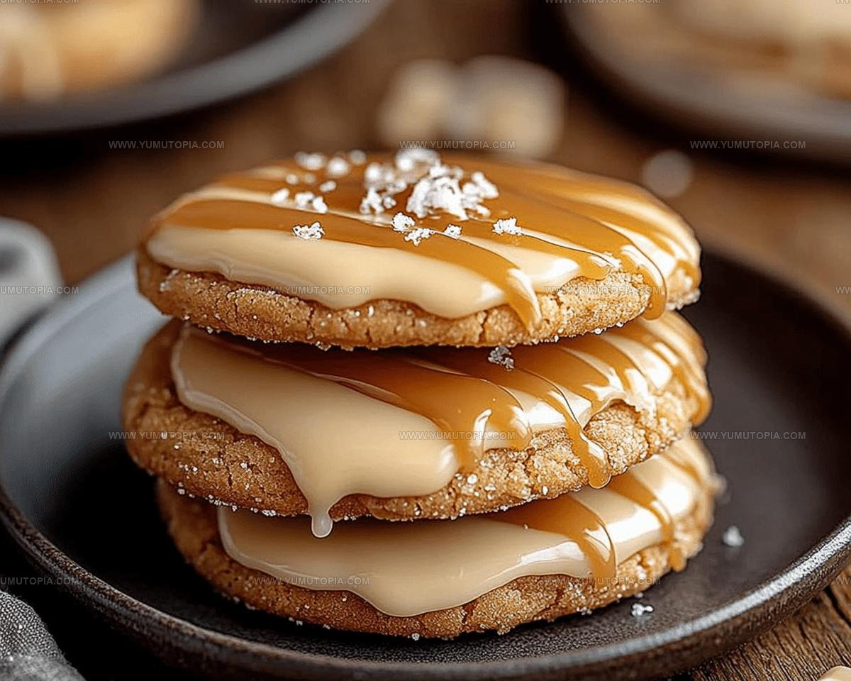 Drizzled Caramel Cheesecake Cookies Recipe
