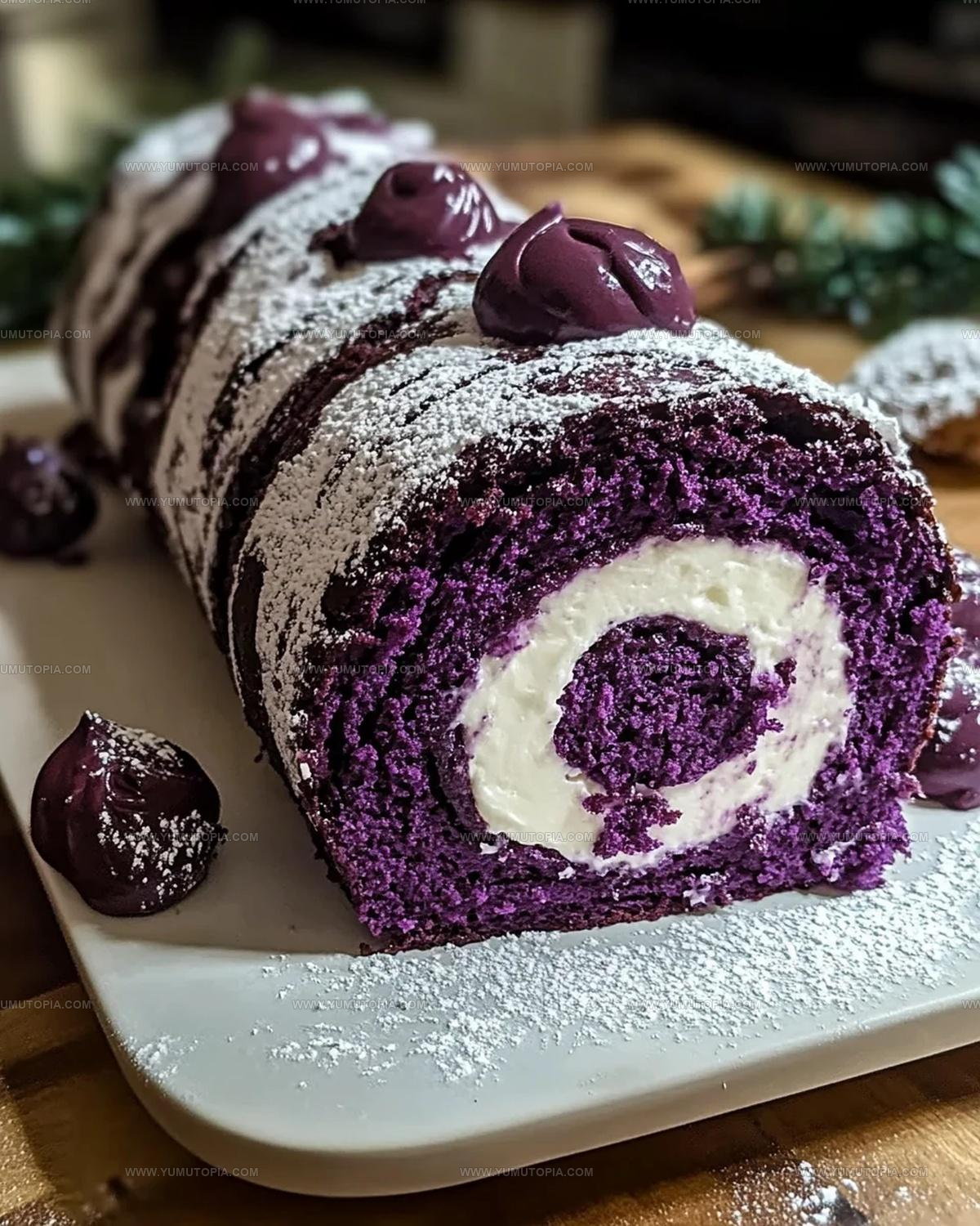 Rich Purple Velvet Cake Roll Recipe