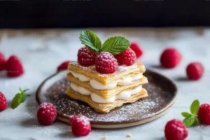 Delicate Raspberry Mille-Feuille Cookies Recipe