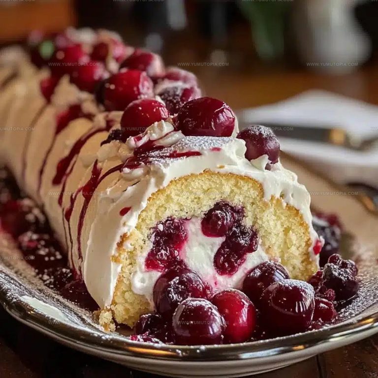 Cherry Cheesecake Cake Roll Recipe