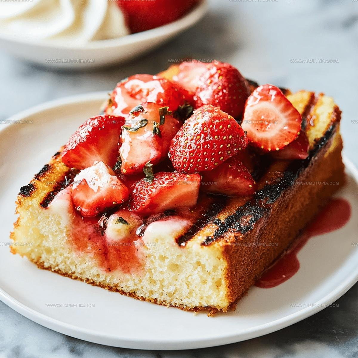 Grilled Pound Cake With Macerated Strawberries Recipe